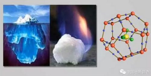 可燃冰的学名是天然气水合物，长这样子。截图自中国地质调查局网站