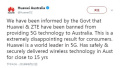 澳大利亚禁止华为供应5G网络设备　英媒：整个行业受到了惊吓